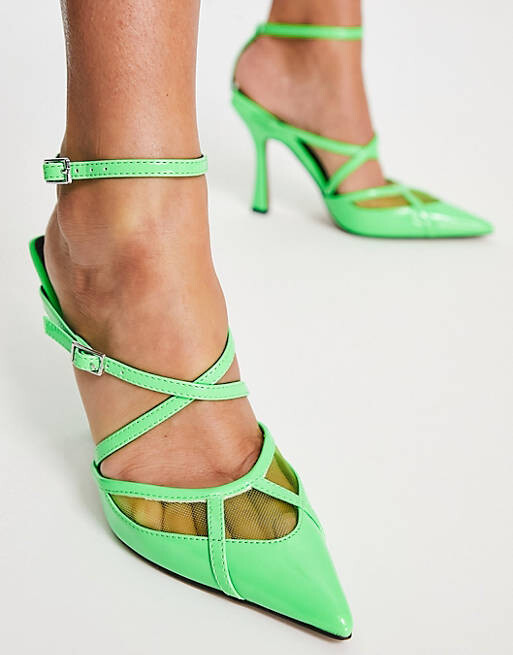 

Зеленые высокие туфли в клетку ASOS DESIGN Pia, Зеленый