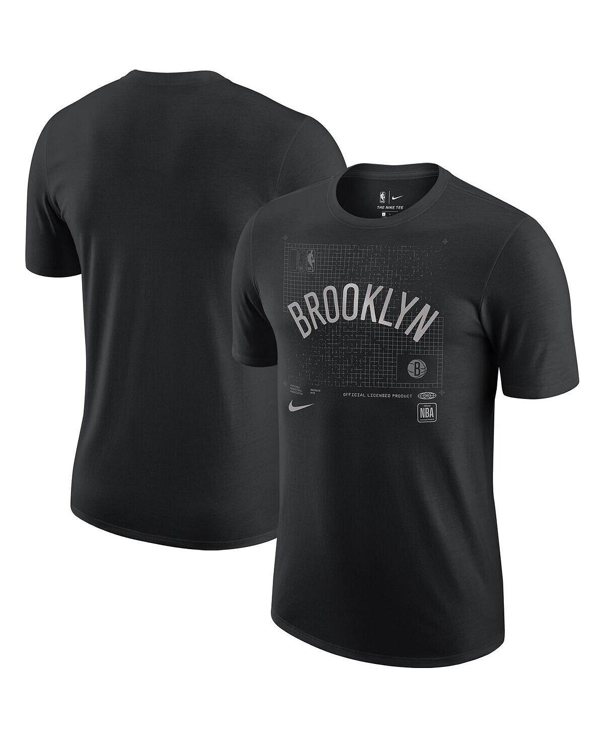 

Мужская черная хромированная футболка Brooklyn Nets Courtside Nike