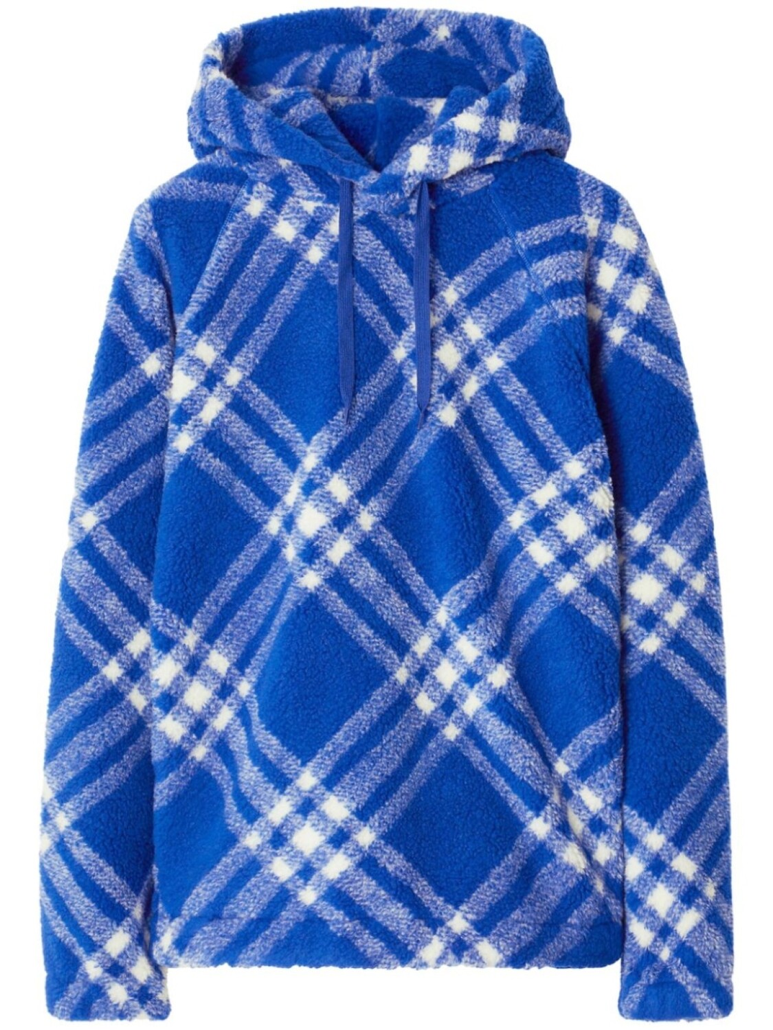 

Burberry флисовое худи в клетку, синий