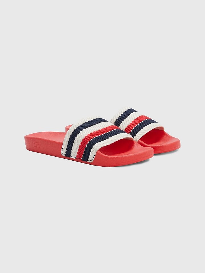 

Шлепанцы для бассейна в полоску с логотипом Tommy Hilfiger