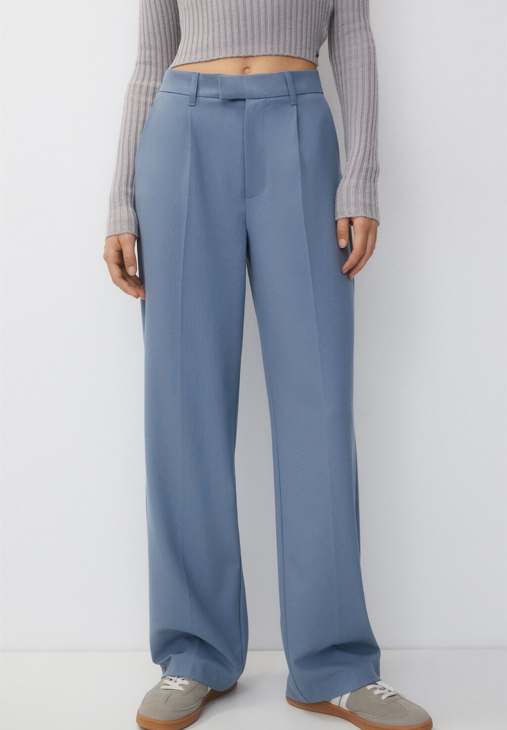 

Брюки Darted Smart PULL&BEAR, цвет blue grey