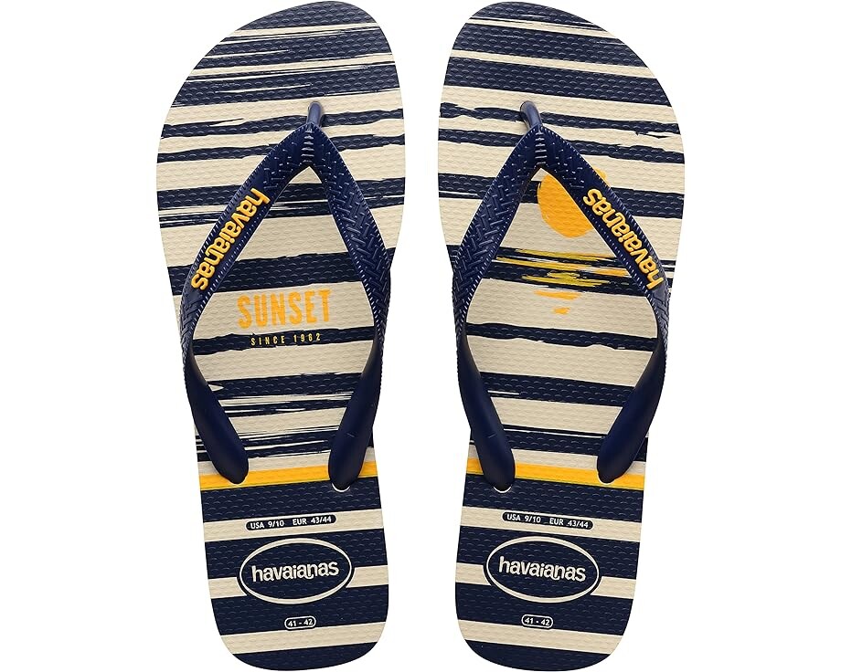 

Сандалии Havaianas Top Nautical Flip Flop Sandal, цвет Beige/Navy Blue