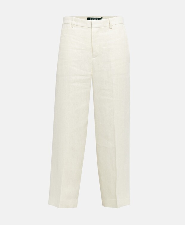 

Льняные брюки Lauren Ralph Lauren, миндальный