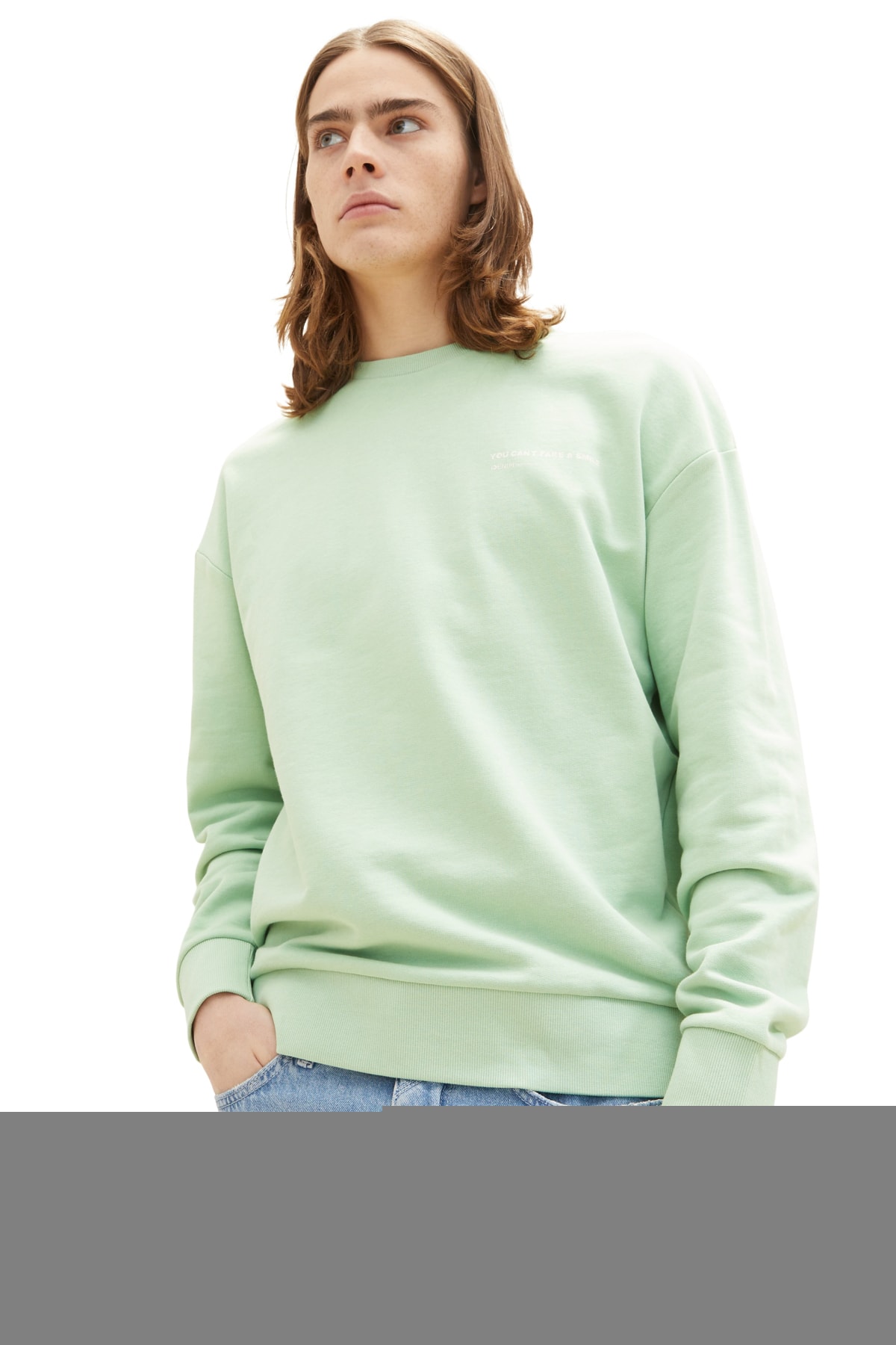 Мужская футболка спокойного зеленого цвета Tom Tailor Denim, темно-синий