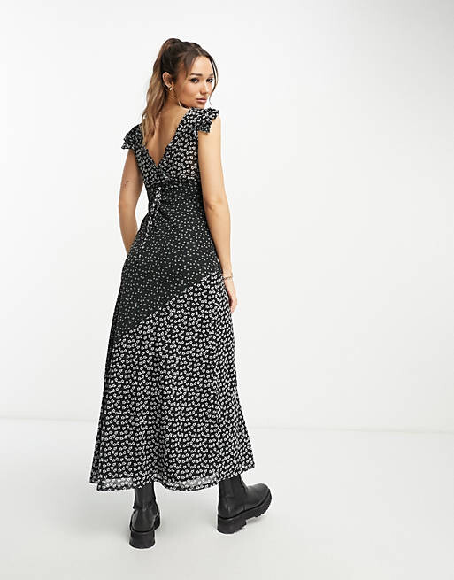 

Платье с оборками и рукавами ASOS DESIGN