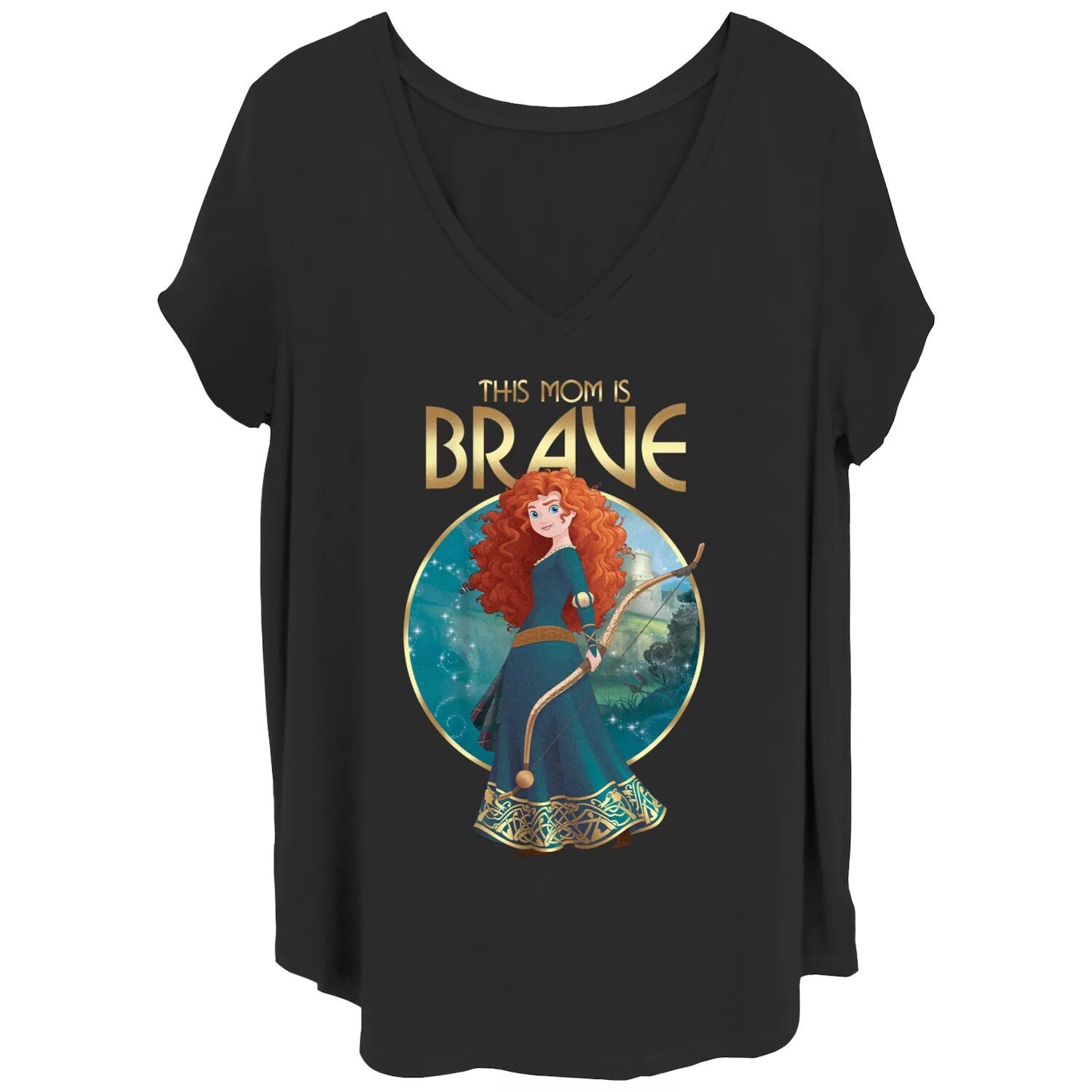 

Футболка с V-образным вырезом и графическим рисунком ко Дню матери Disney/Pixar's Brave Merida Juniors Plus Disney / Pixar