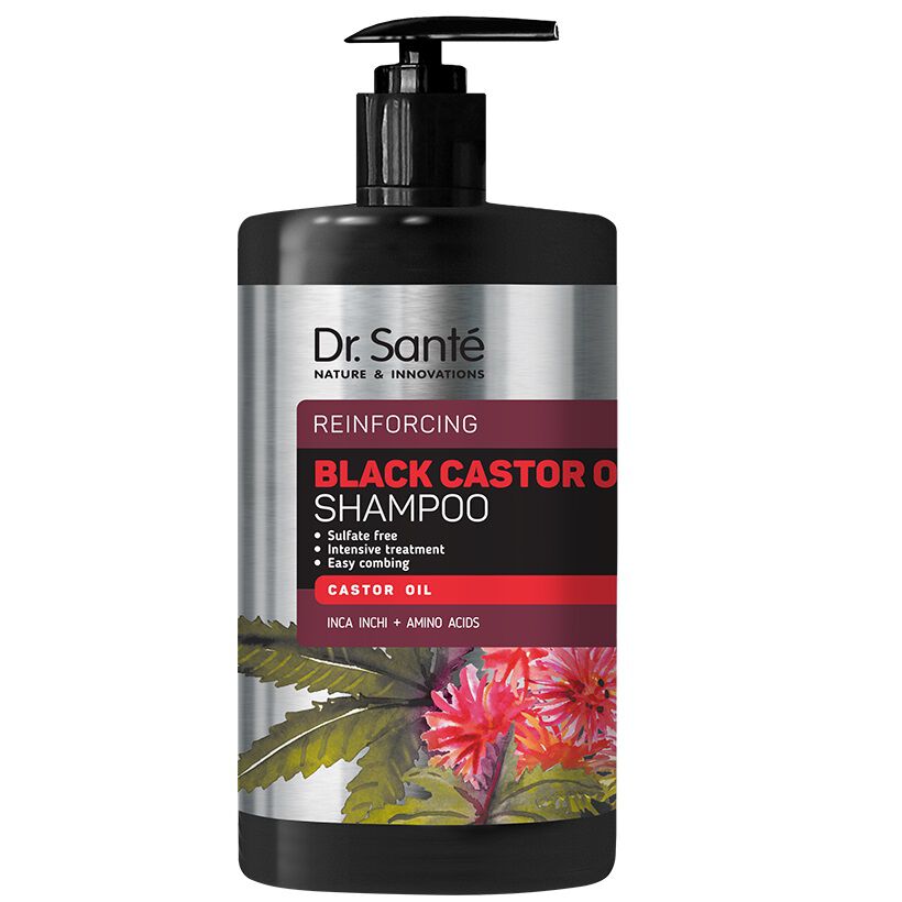 Регенерирующий шампунь для волос с касторовым маслом Dr. Santé Black Castor Oil, 1000 мл зеркало шкафтура 6001 альтерна