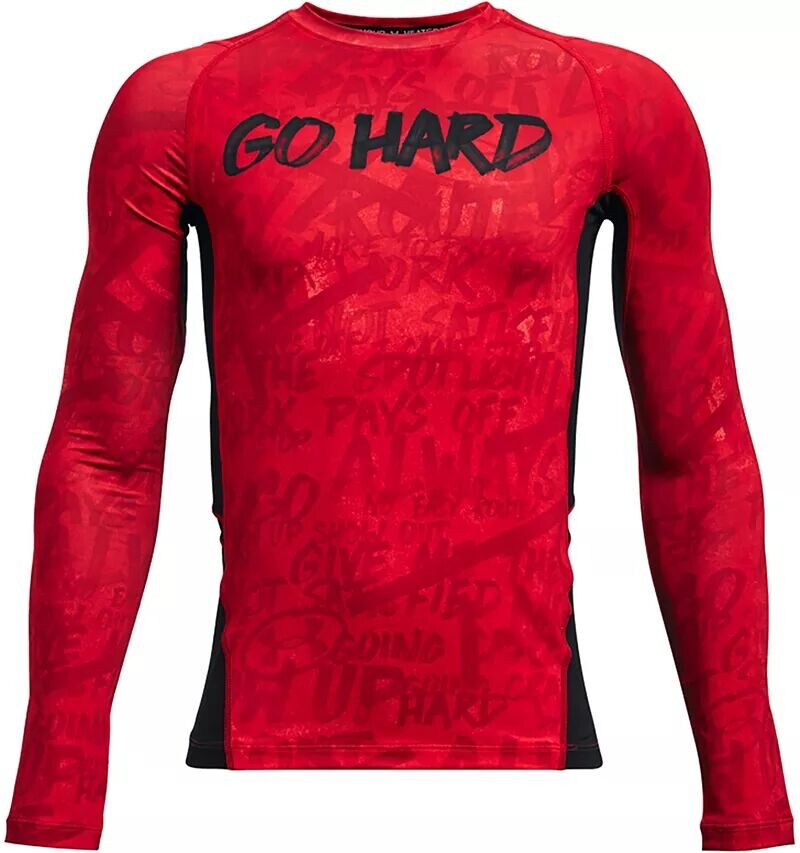 

Рубашка с длинными рукавами и надписью Under Armour HeatGear для мальчиков, красный