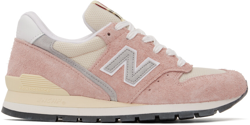 

Розовые и кремово-белые кроссовки New Balance Made In USA 996