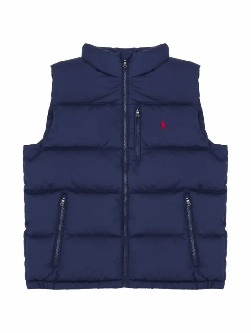 

Стеганый жилет с логотипом Ralph Lauren, тёмно-синий