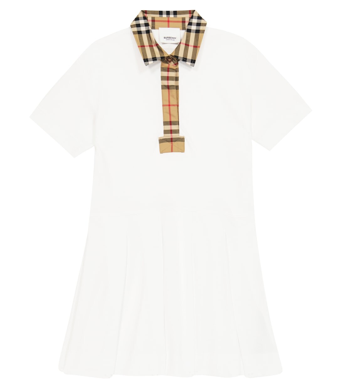 

Хлопковое платье-поло в клетку Vintage Check Burberry, мультиколор