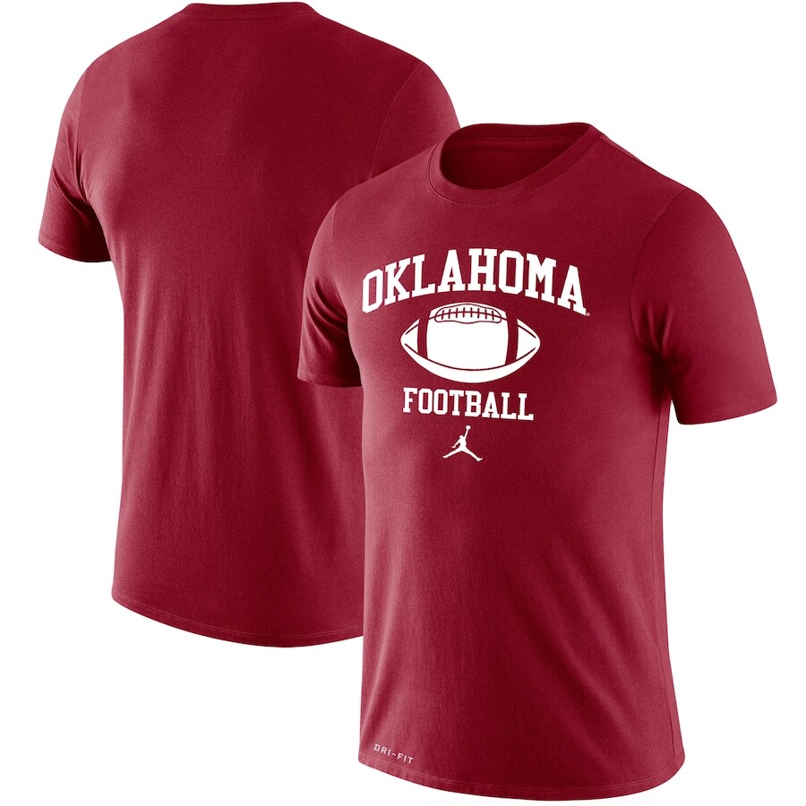 

Футболка с коротким рукавом Jordan Brand Oklahoma Sooners, малиновый