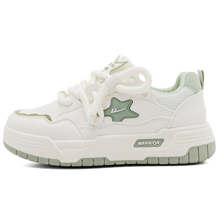 

Кроссовки WARRIOR Skateboarding Shoes Women's Low-top Beige/Green, зеленый