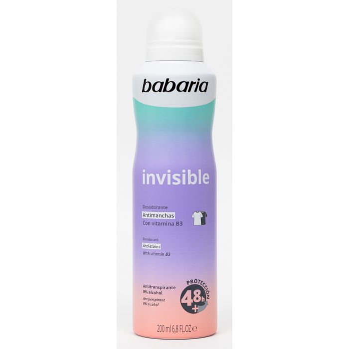 Дезодорант Desodorante Spray Invisible Babaria, 200 ml дезодорант invisible dry desodorante spray dove 150 ml