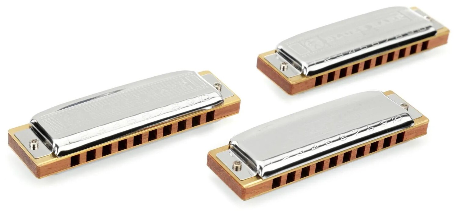 

Hohner Blues Harp Pro Pack Набор из 3 гармоник