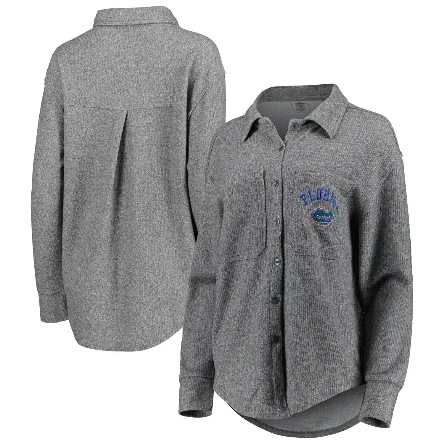 

Женская серая куртка на пуговицах Gameday Couture Florida Gators Switch It Up Tri-Blend, Серый