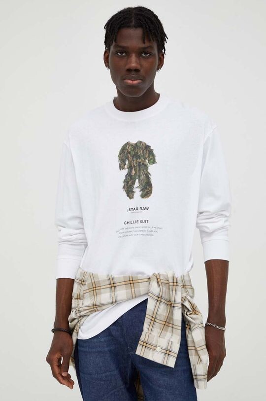 

Хлопковая рубашка с длинными рукавами G-Star G-Star Raw, белый