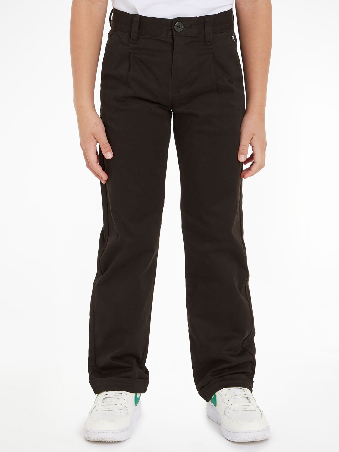

Прямые брюки из хлопковой смеси Kids' Ceremony Calvin Klein, ск черный