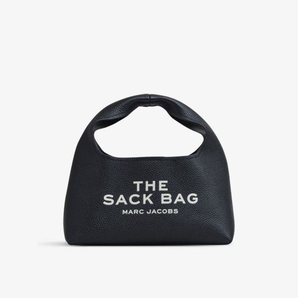 Миниатюрная кожаная сумка The Sack с верхней ручкой Marc Jacobs, черный