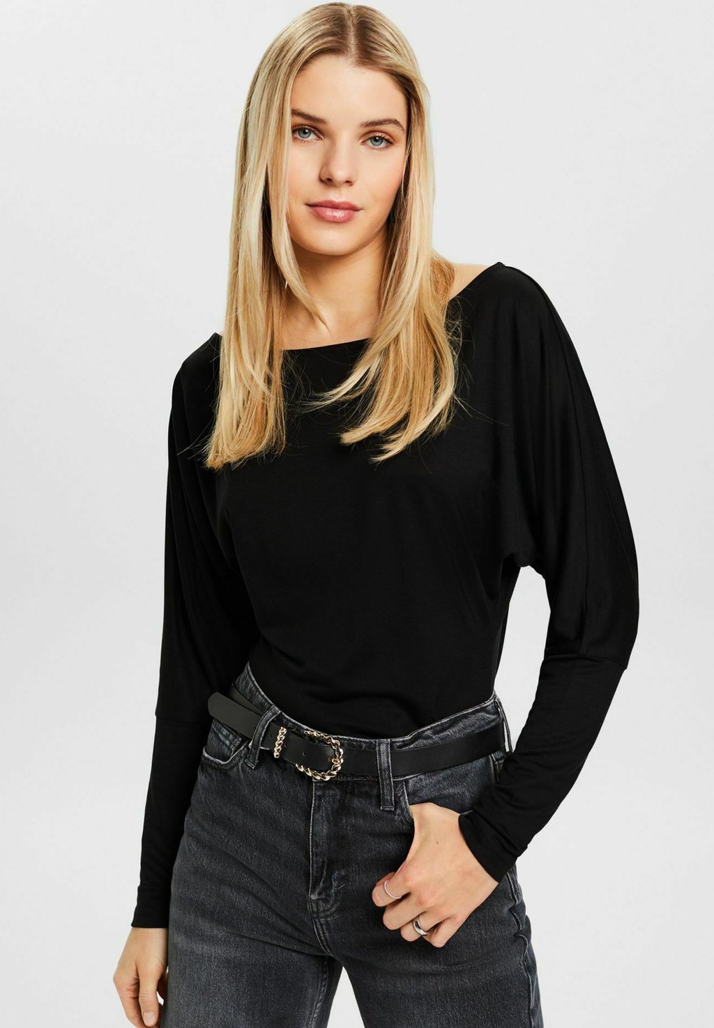 Рубашка с длинным рукавом MIT FLEDERMAUSÄRMELN Esprit, цвет black