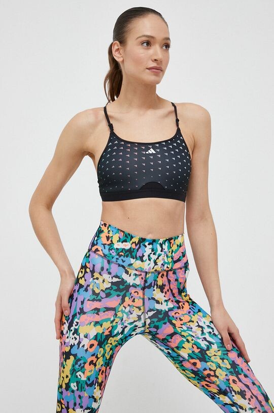 

Спортивный бюстгальтер Aeroreact adidas, черный