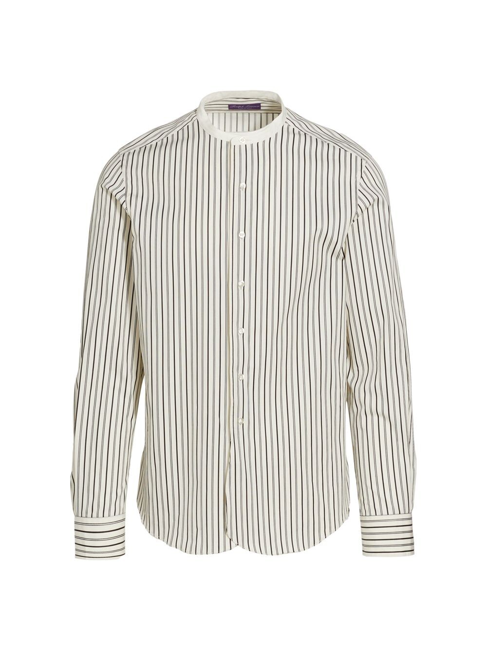 

Классическая полосатая рубашка с воротником-стойкой Ralph Lauren Purple Label, черный