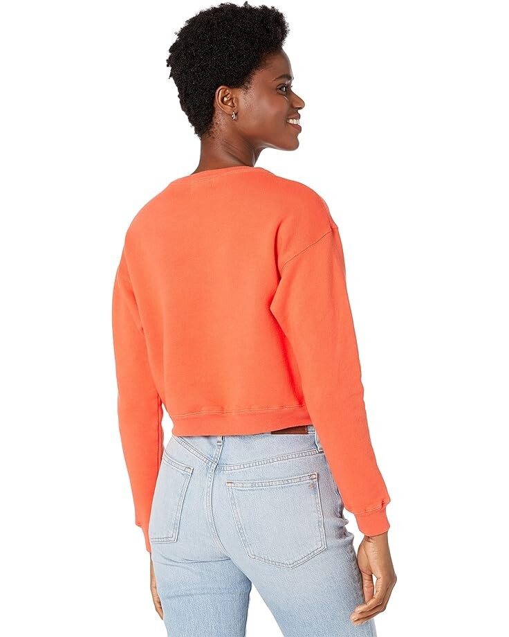 

Толстовка MONROW 1/2 Zip Cropped Sweatshirt, цвет Electric Coral