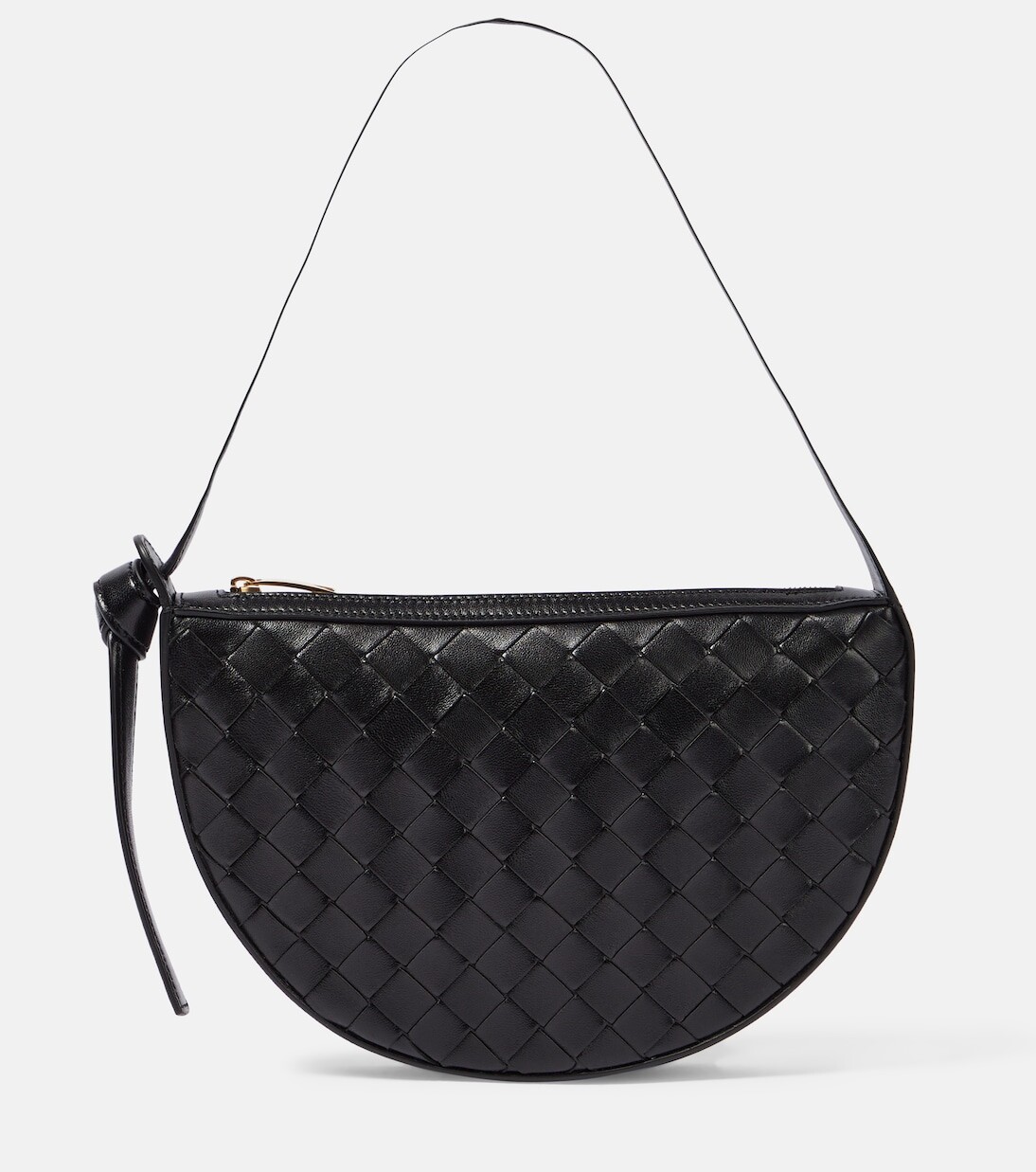 

Кожаная сумка через плечо intrecciato Bottega Veneta, черный
