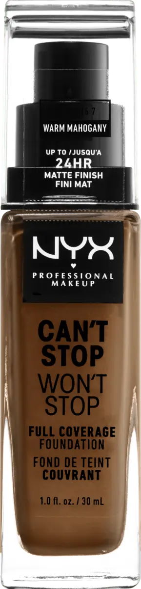 

Тональный крем Can't Stop Won't Stop 24Hour Warm Mahogany 16.7 30мл NYX PROFESSIONAL MAKEUP