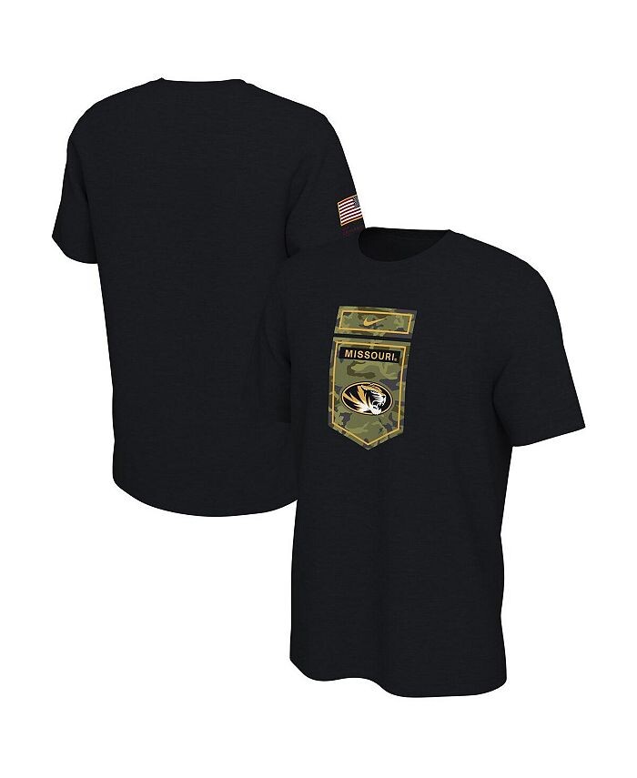 

Мужская черная камуфляжная футболка Missouri Tigers Veterans Nike, черный