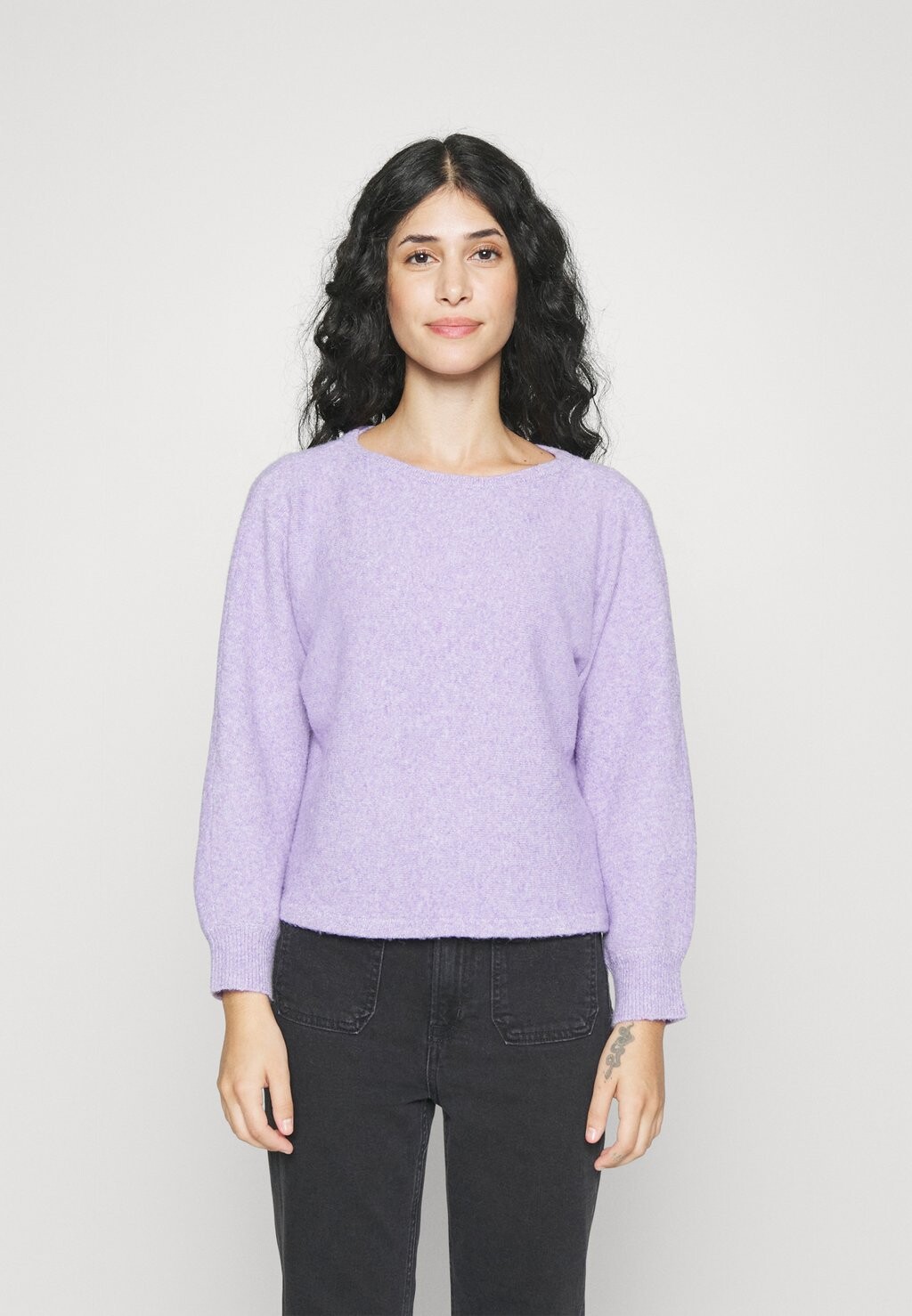 

Свитшот Vero Moda Petite VMDOFFY BOATNECK, цвет sand verbena melange