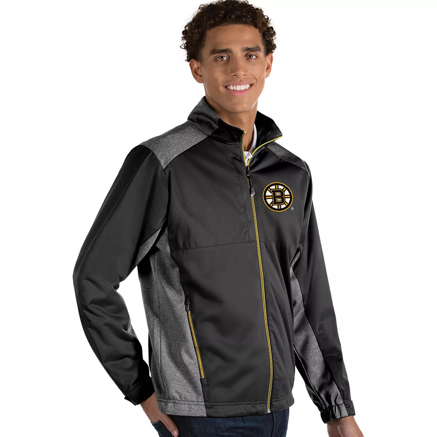 Мужская куртка на молнии Antigua Revolve Boston Bruins