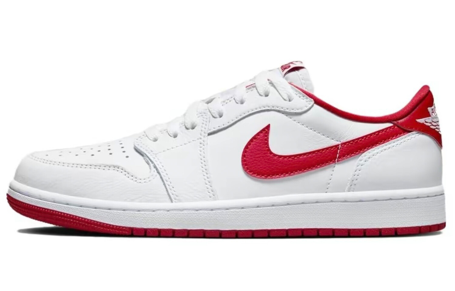

Кроссовки Air Jordan 1 Vintage Basketball Shoes Men Low-top Black, красный