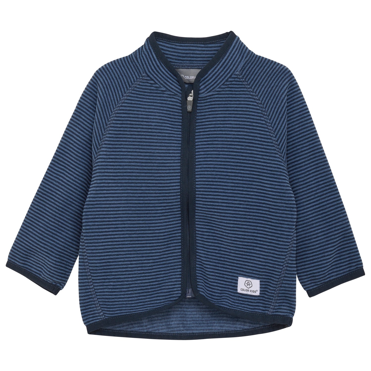 куртка anglan fluffy color fleece jacket размер one size голубой серый Флисовая жилетка Color Kids Baby Fleece Striped, цвет Total Eclipse