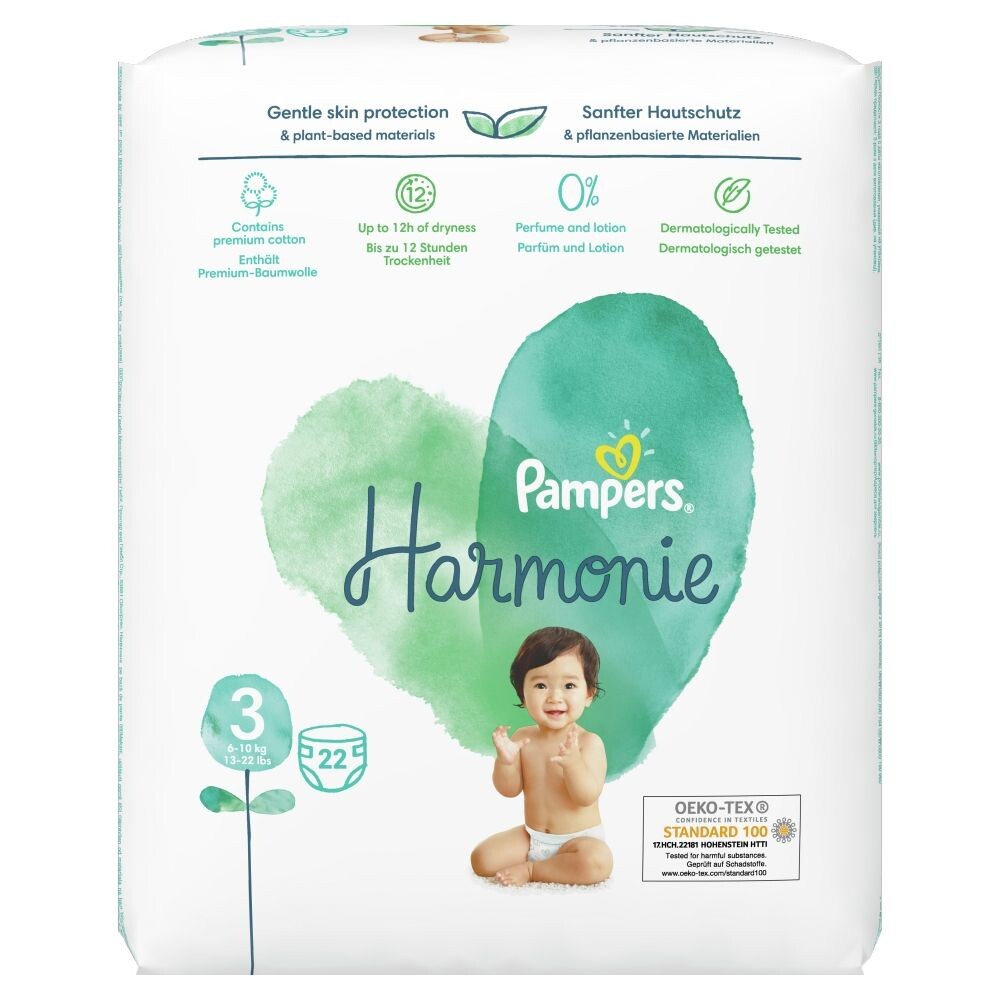 

Одноразовые подгузники для детей Pampers Harmonie 3, 22 шт