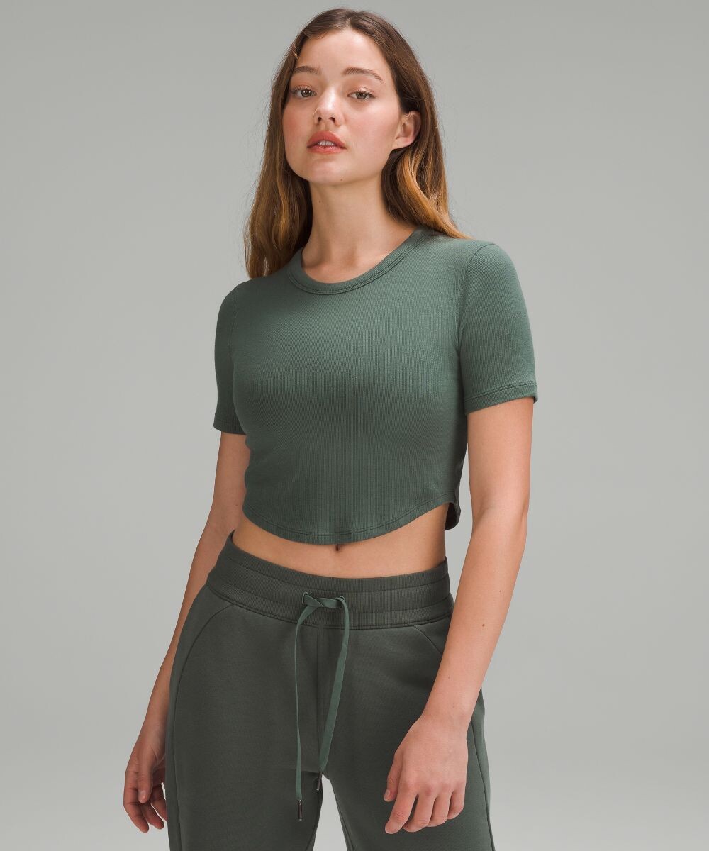 

Укороченная футболка Hold Tight Lululemon, зеленый
