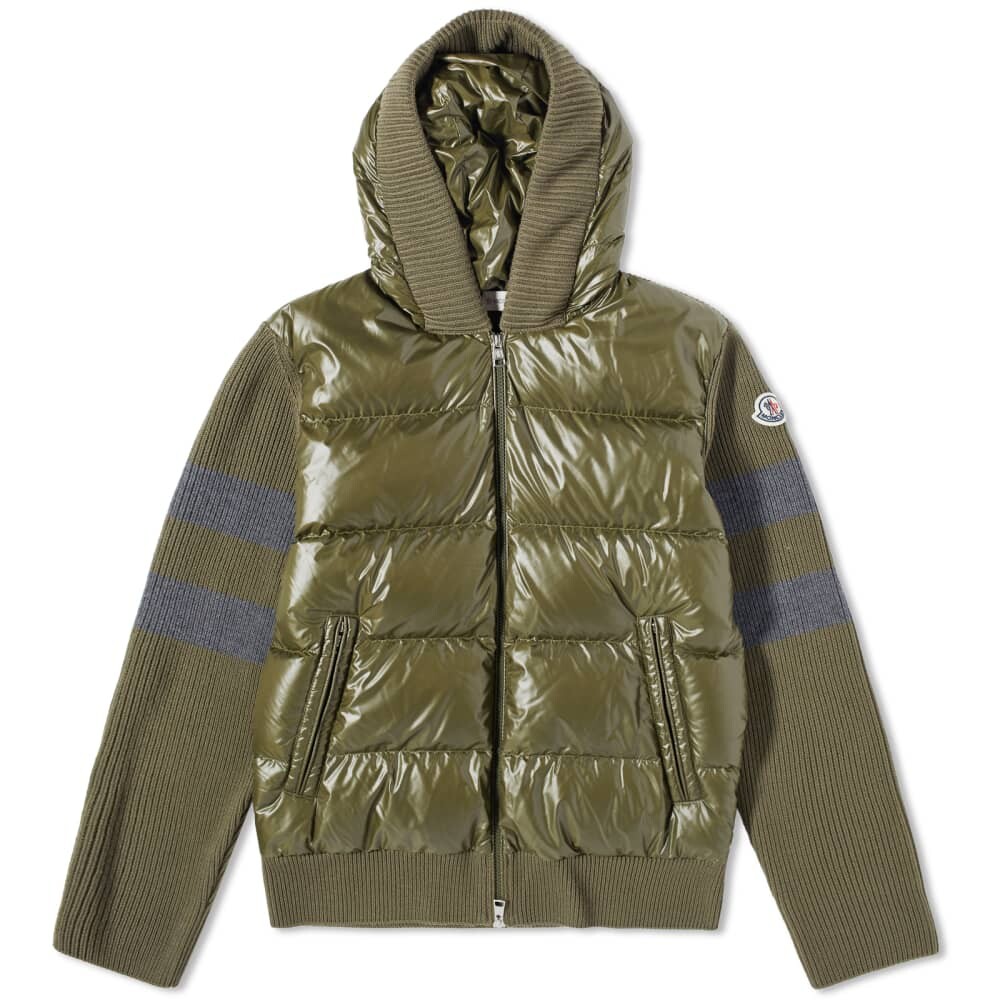 

Moncler Пуховая куртка в полоску, зеленый
