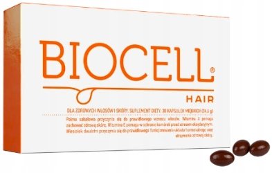 Biocell Hair, Омега-кислоты для кожи волос, 30 капсул. Valentis