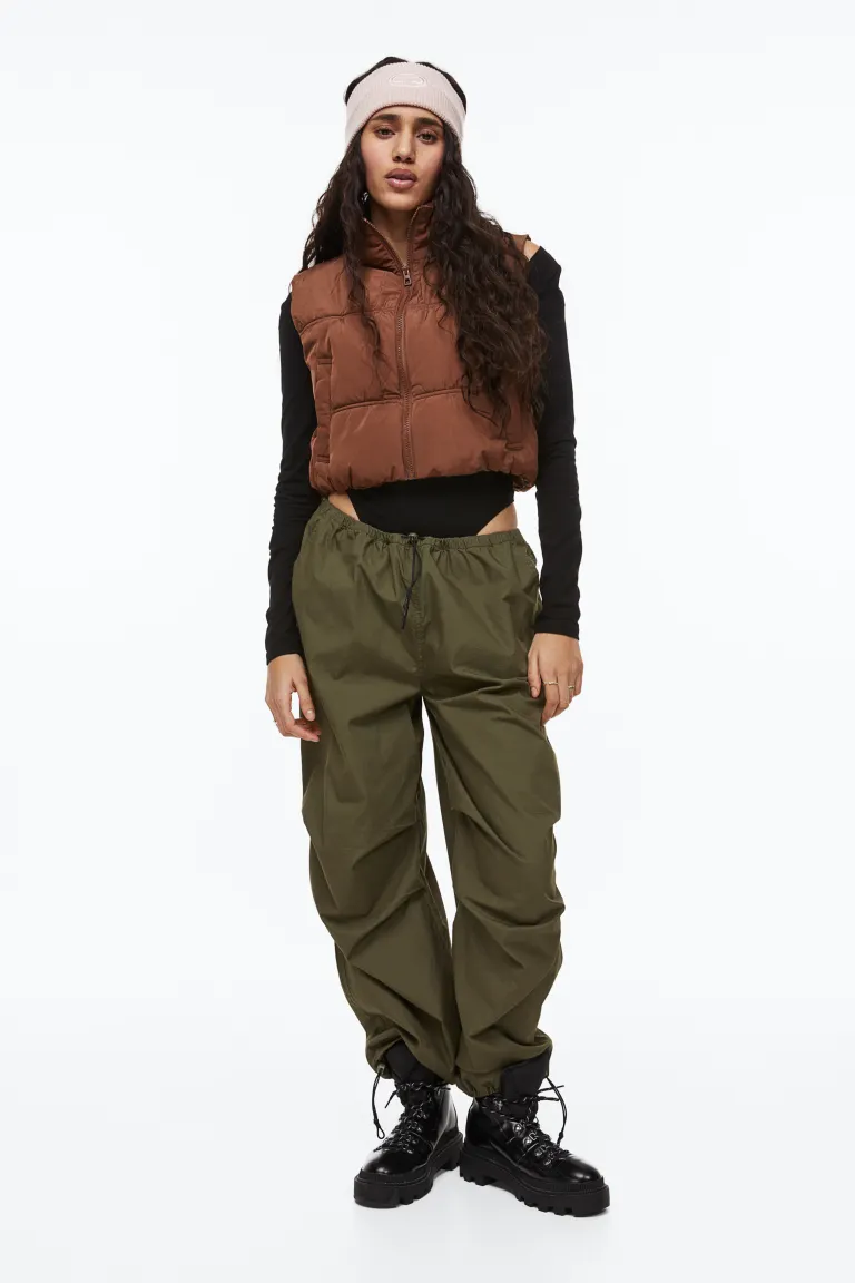 

Короткий жилет H&M, коричневый