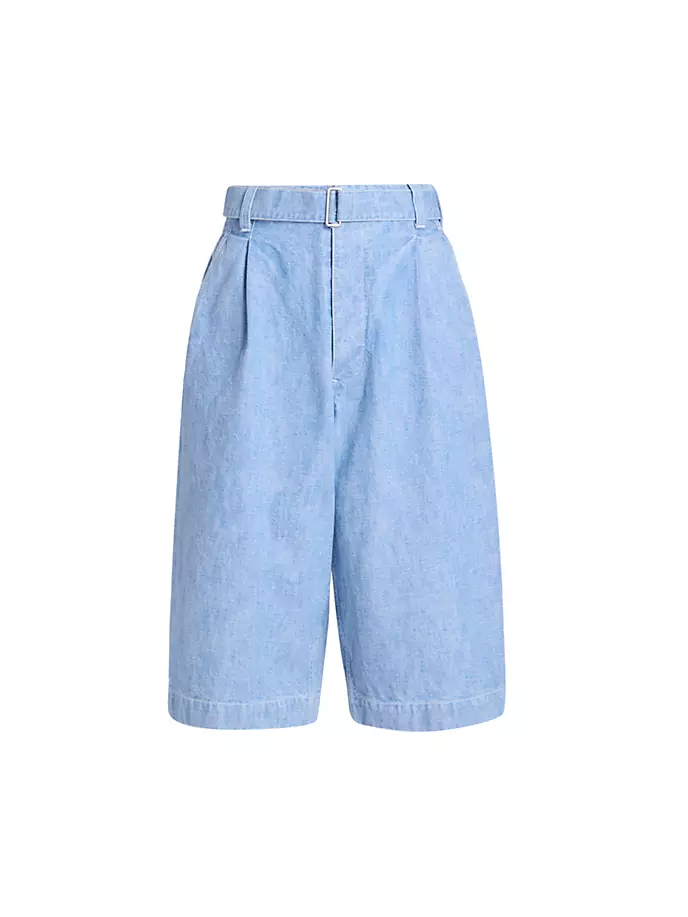 Джинсовые шорты в стиле милитари с поясом Kenzo, синий