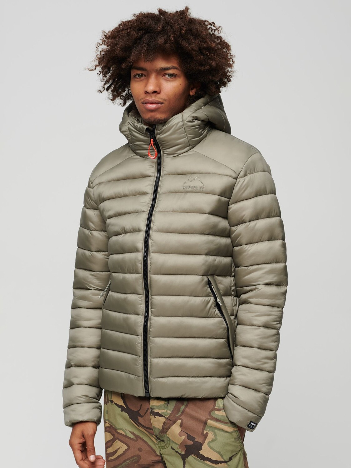 

Утепленная куртка Fuji Sport с капюшоном Superdry, светло-хаки-зеленый
