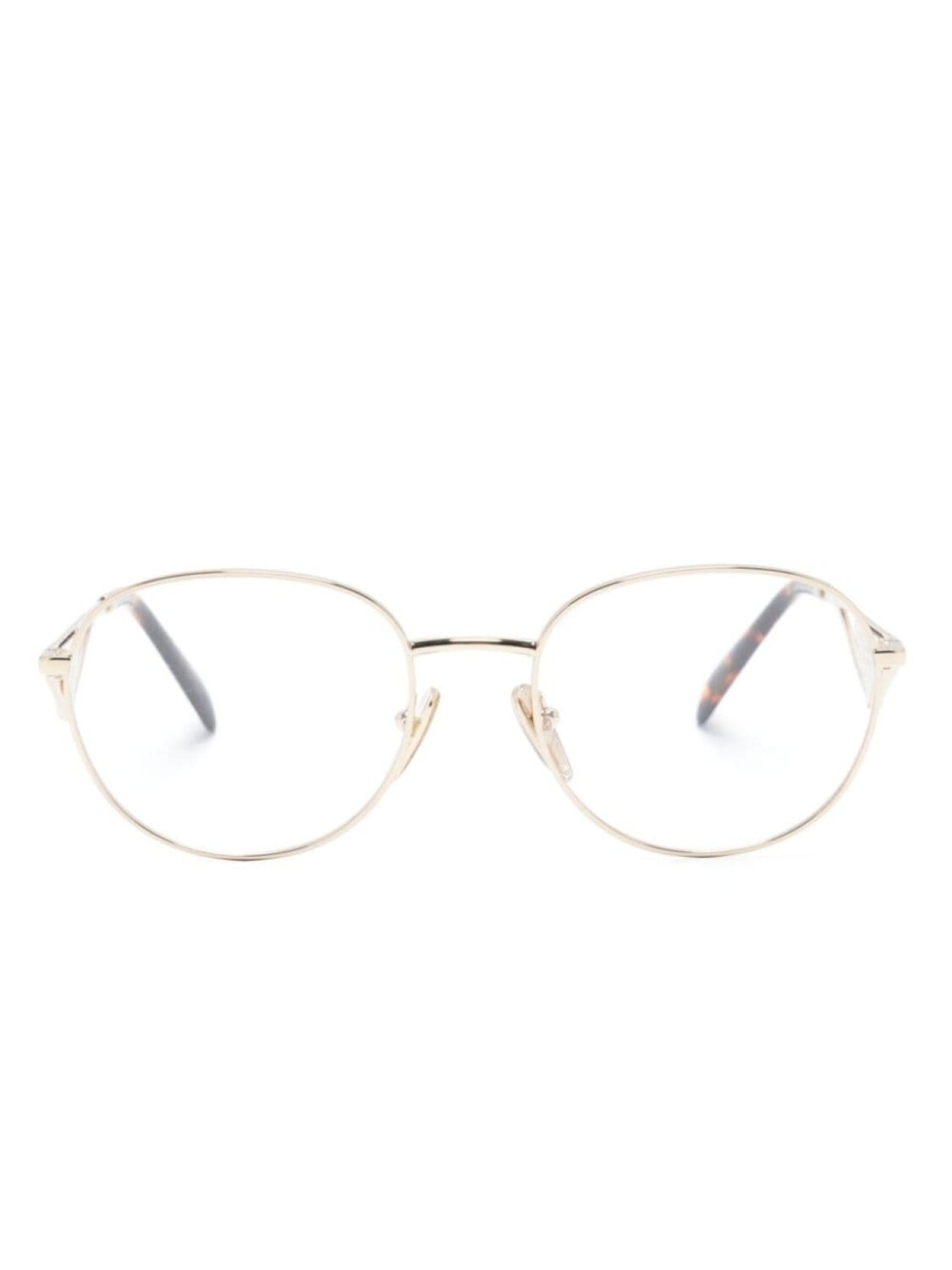 

Prada Eyewear очки в круглой оправе с логотипом, золотистый