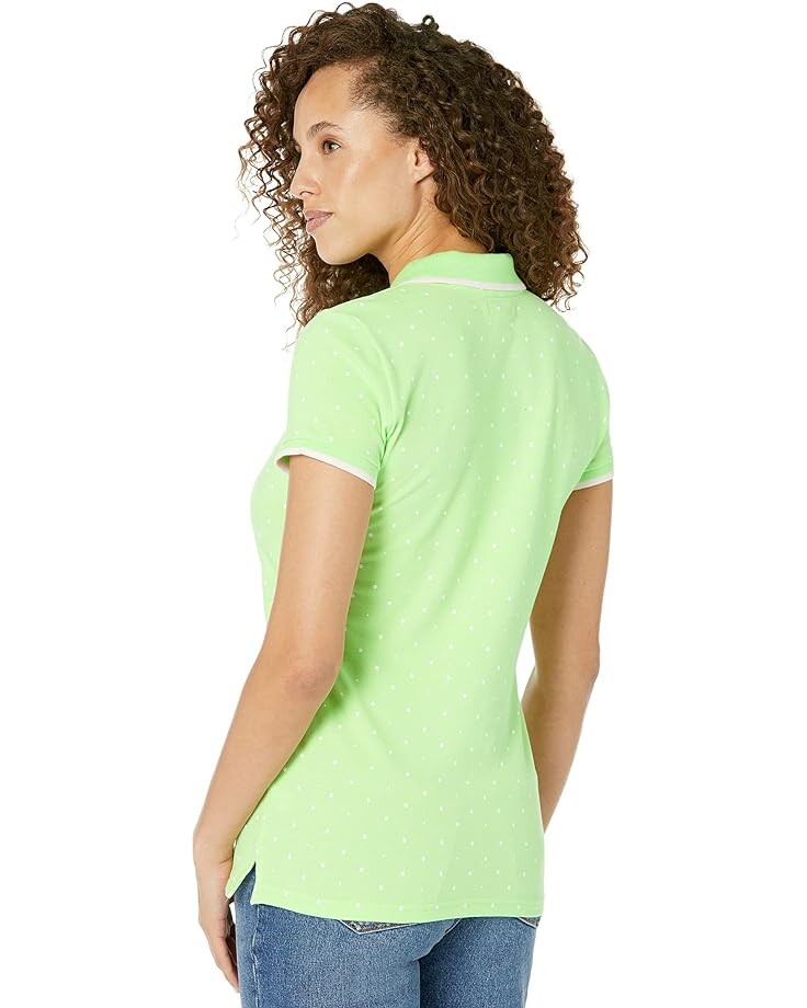 

Поло U.S. POLO ASSN. Dot Print Polo Shirt, цвет Paradise Mint