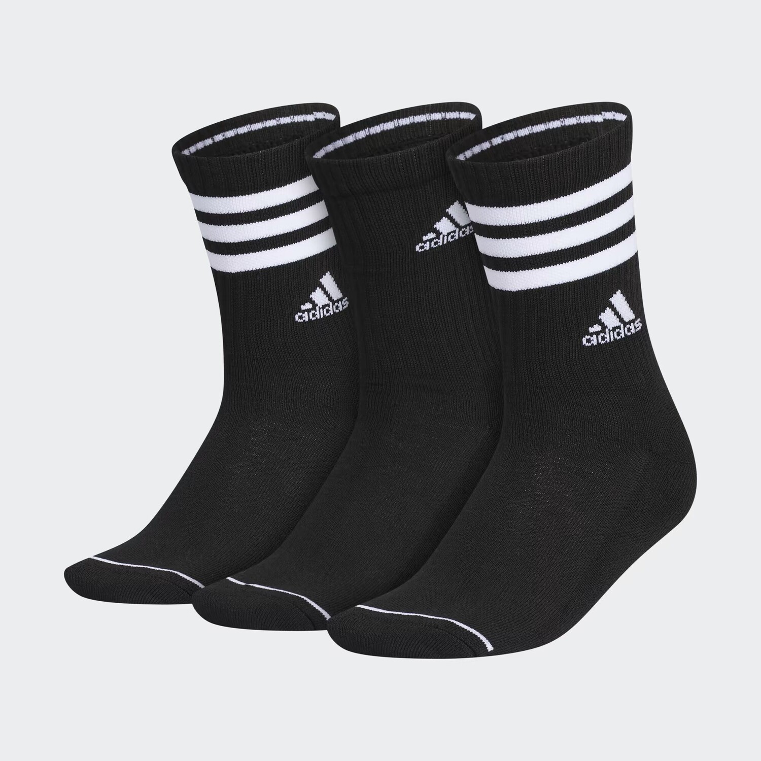 

Мягкие носки с тремя полосками, набор из 3 штук Adidas, Black/White