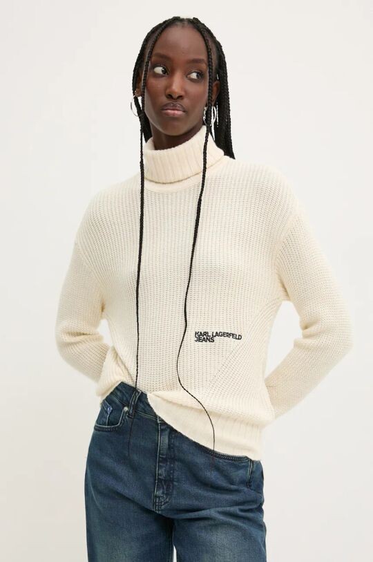 

Шерстяной свитер Karl Lagerfeld Jeans, бежевый