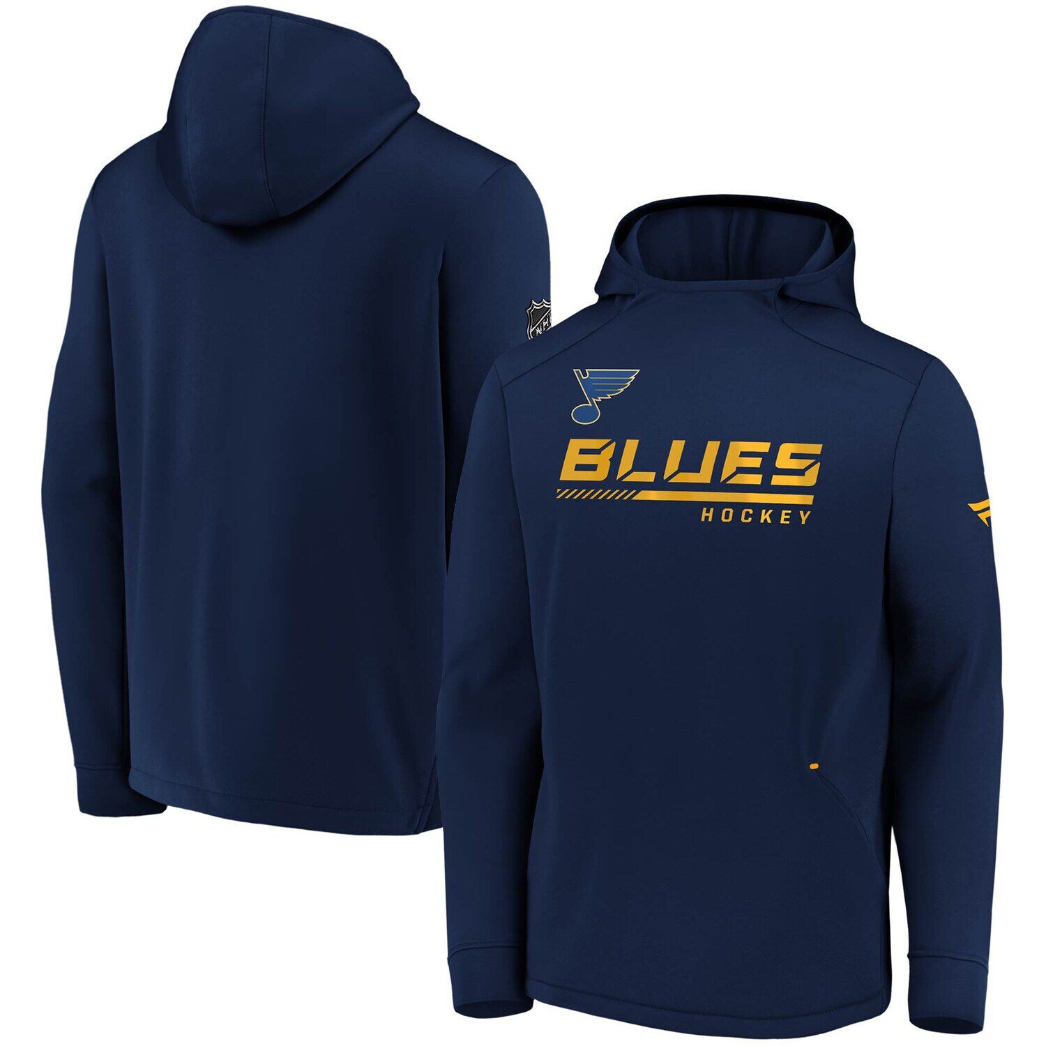 

Мужской темно-синий пуловер с капюшоном Fanatics St. Louis Blues Authentic Pro Locker Room