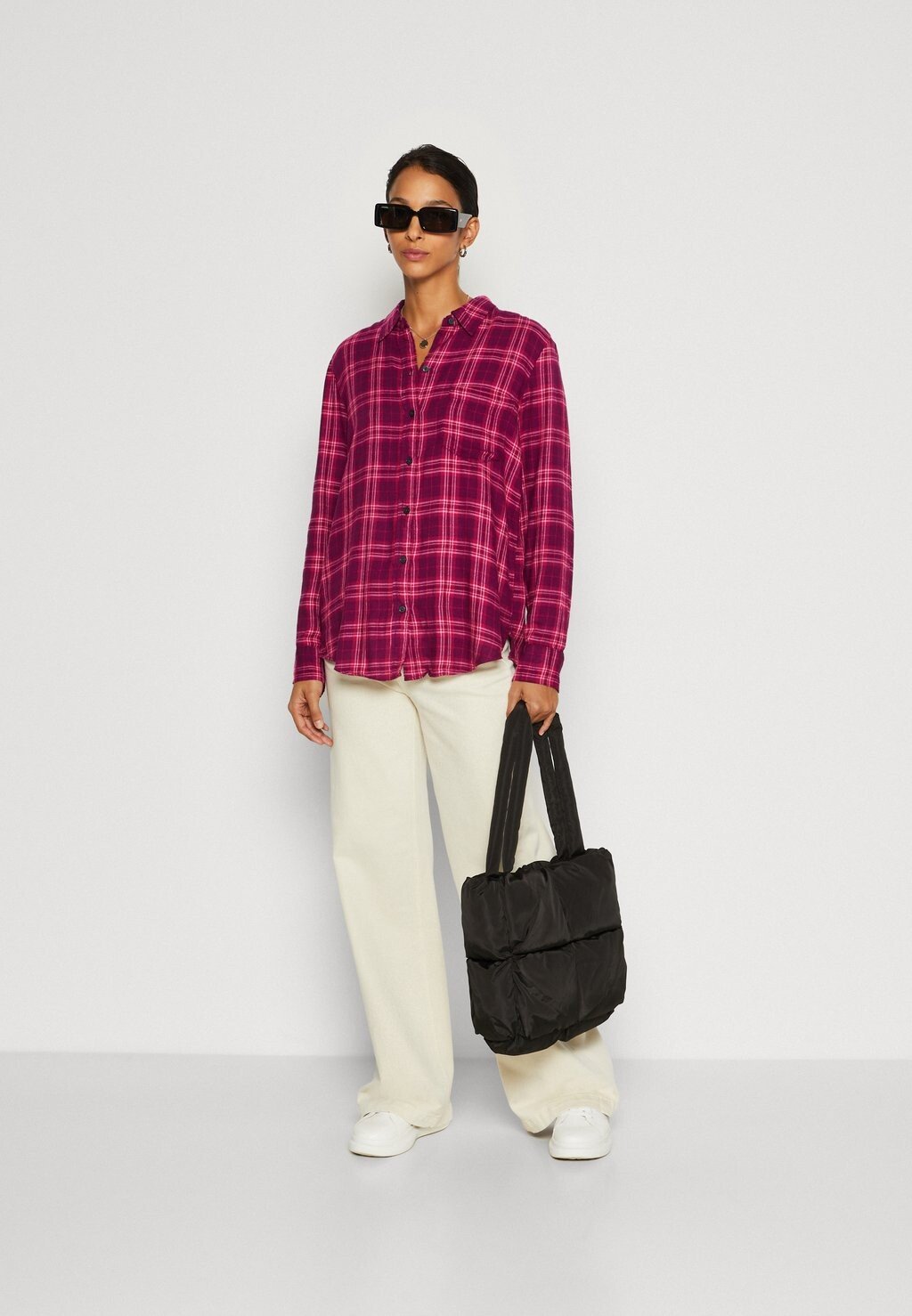 

Рубашка GAP ДРАПЕЙ, цвет crushed berry plaid