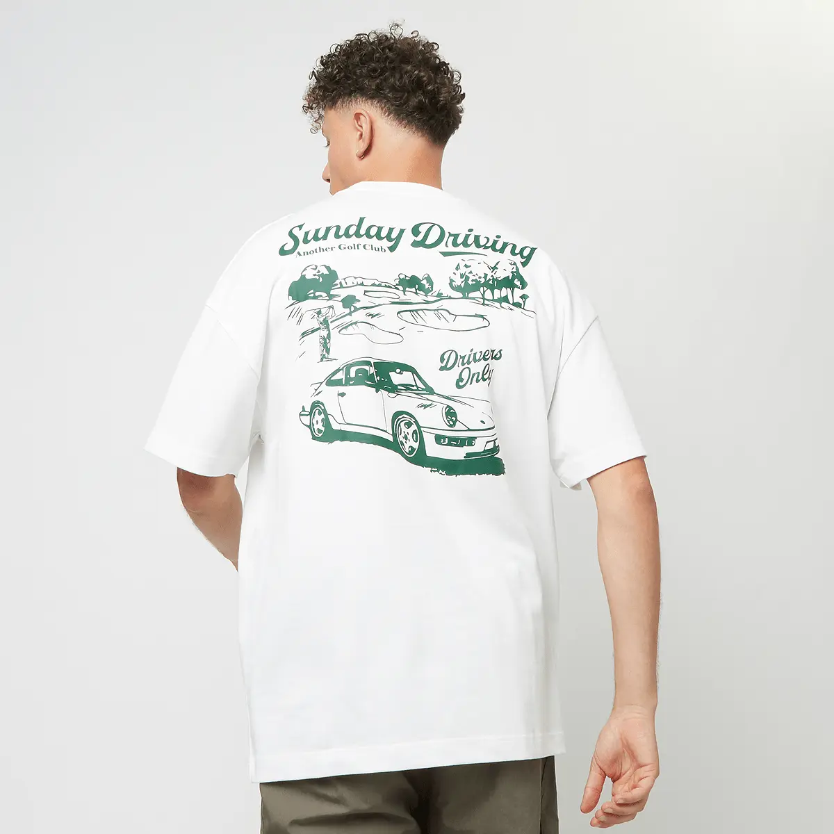 

Футболка Another Cotton Lab Sunday Driving Oversize T-Shirt, белый/зеленый