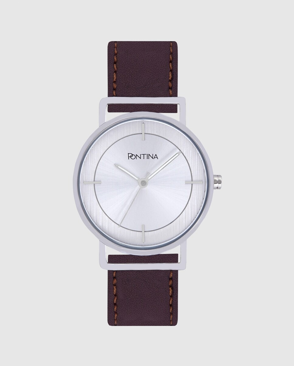 

Pontina CY10824 коричневые кожаные женские часы Pontina, коричневый