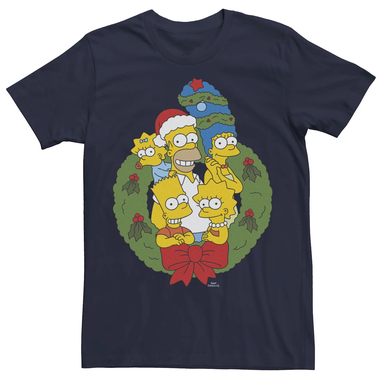 Мужская футболка с рождественским венком «Симпсоны» Licensed Character